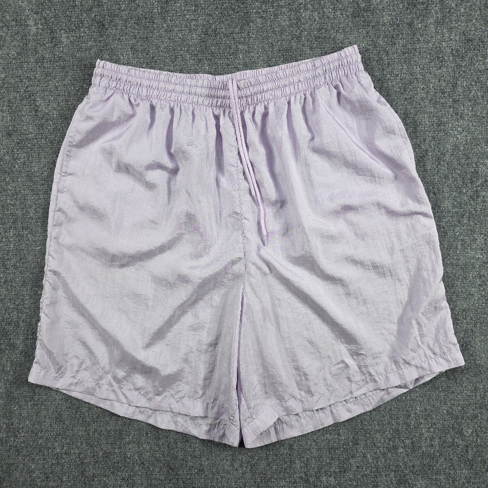 Retro Lavender Nylon Sport Shorts Unisex XL